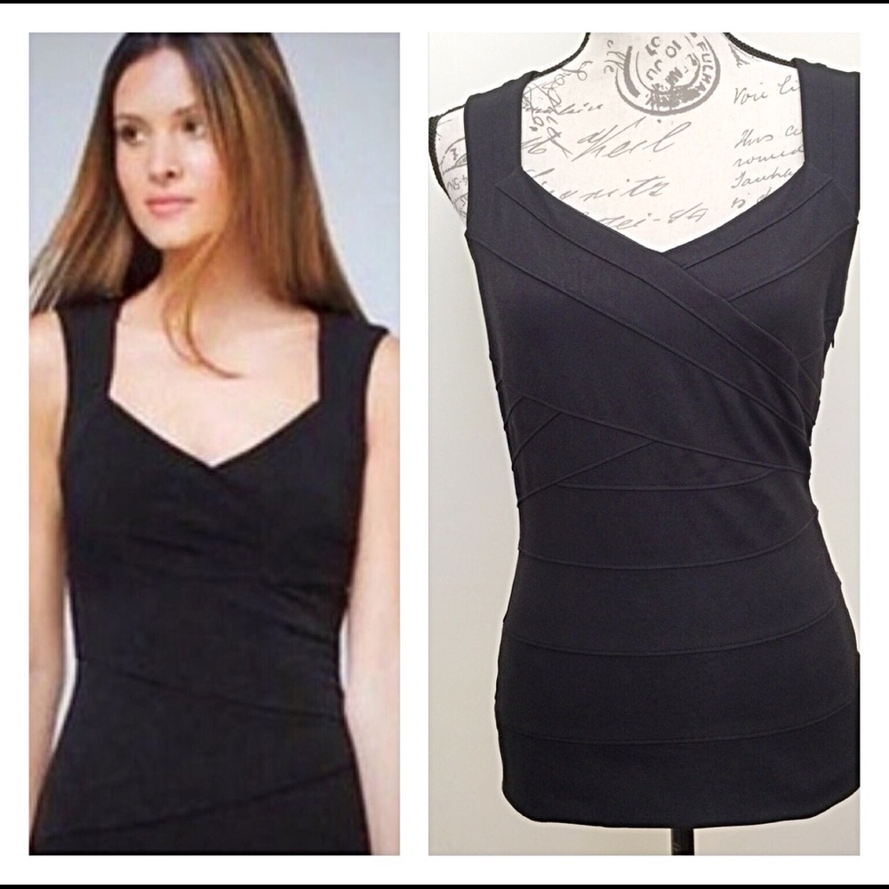 WHBM Instantly Slimming Sleeveless Top In Black 8